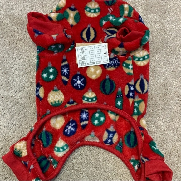 𝅺nwt Small breed dog red Christmas ornament pyjamas size medium - Picture 3 of 10
